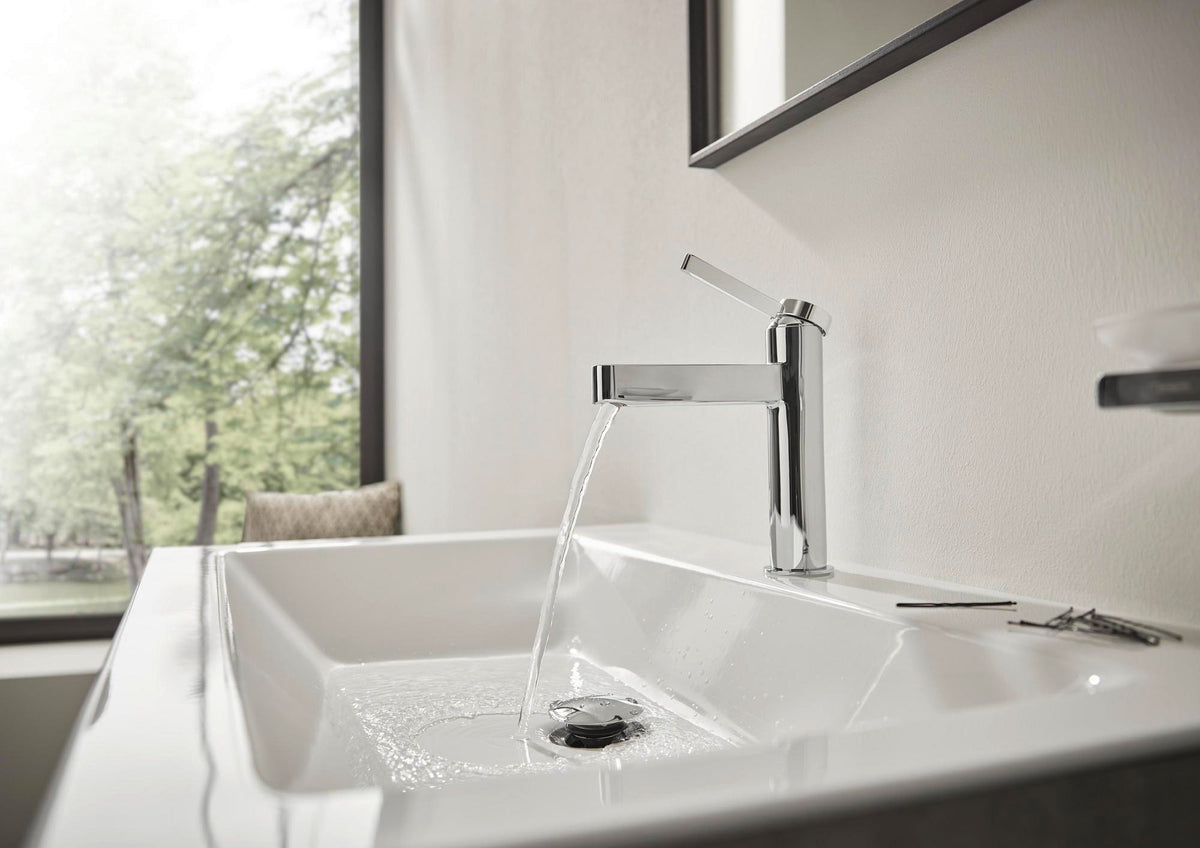 HANSGROHE Finoris 100 Standventil Chrom – Kaltwasser-Armatur mit Laminarstrahl und Pingriff
