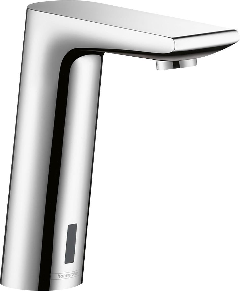 HANSGROHE Metris E Elektronik-Waschtischmischer mit Infrarot-Sensor, ComfortZone 150, Netzbetrieb 230 V, Chrom