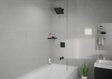HANSGROHE Kopfbrause Crometta E 240 mattschwarz – 240 mm, 1 Strahlart Rain, Anti-Kalk