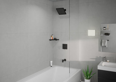 HANSGROHE Kopfbrause Crometta E 240 mattschwarz – 240 mm, 1 Strahlart Rain, Anti-Kalk