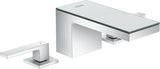 AXOR MyEdition 3-Loch Waschtischarmatur 70 mit Glasplatte, chrom – PowderRain & Push-Open