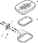 HANSGROHE AXOR URQUIOLA Seifenschale Wandmontage Chrom mit Opalglas