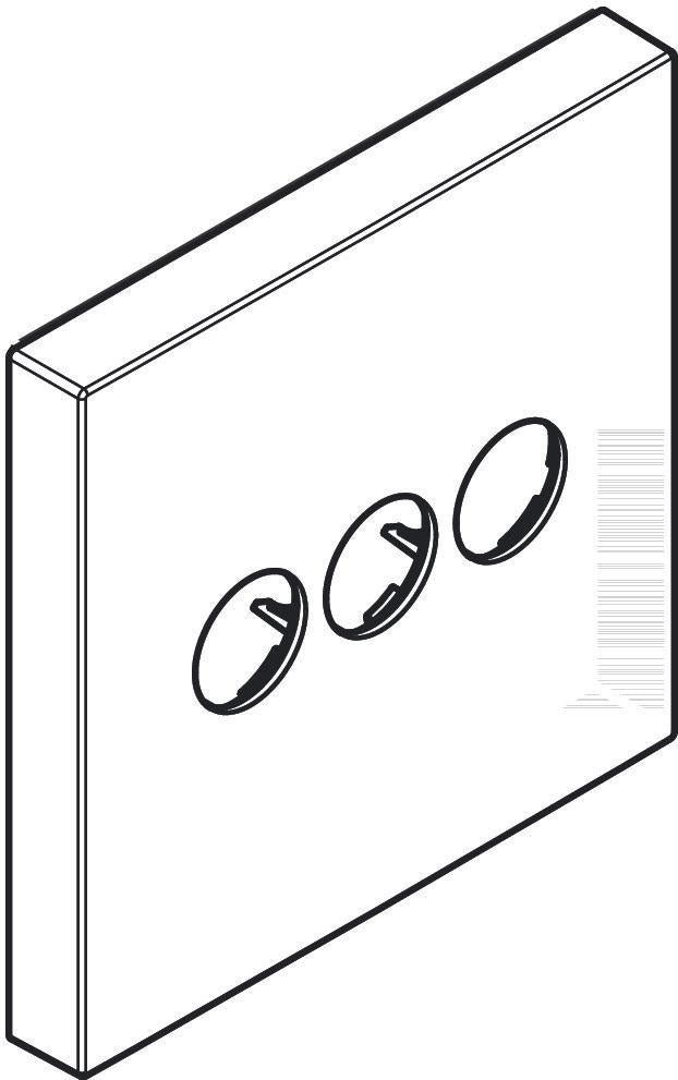 HANSGROHE Rosette SHOWER SELECT 155 x 155 mm für Thermostat mit 2 Verbrauchern, chrom