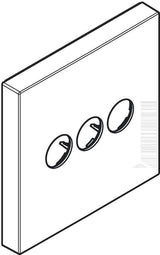 HANSGROHE Rosette SHOWER SELECT 155 x 155 mm für Thermostat mit 2 Verbrauchern, chrom