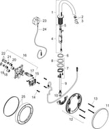 AXOR Uno Elektronik-Waschtischmischer mit Infrarot-Sensor, ComfortZone 100, Netzbetrieb, Chrom