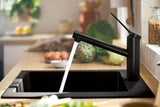 HANSGROHE Einbauspüle S51 450 SilicaTec graphitschwarz 1 Becken 60 cm Unterschrank