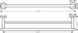 HANSGROHE HG Doppel-Badetuchhalter Logis Universal Chrom – 2 Stangen, 644 mm, Wandmontage