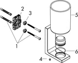 AXOR Universal Zahnputzbecher polished gold optic – Wandmontage, Metall & Glas, verdeckte Befestigung