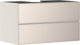HANSGROHE Xevolos E Waschtischunterschrank 980 mm mattweiß/eiche dunkel grifflos PushOpen