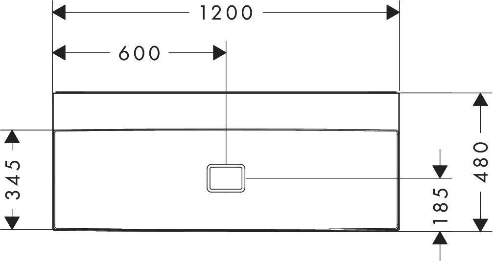 HANSGROHE Aufsatzwaschtisch Xevolos E 1200x480mm weiß mit SmartClean, 2 Hahnlöchern und Ablaufgarnitur