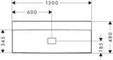 HANSGROHE Aufsatzwaschtisch Xevolos E 1200x480mm weiß mit SmartClean, 2 Hahnlöchern und Ablaufgarnitur