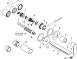 HANSGROHE Rebris E 2-Loch Einhebel-Waschtischmischer Unterputz, chrom, Wandmontage