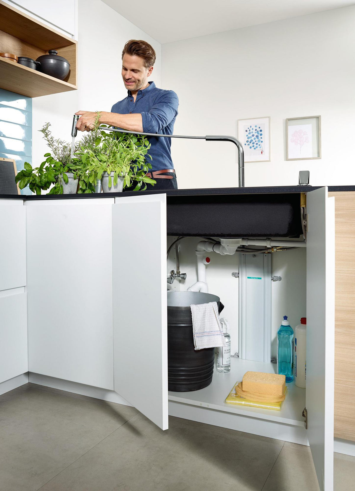 HANSGROHE Spülencombi Select 200 C51-F660-07 mit Einhebel-Küchenmischer chrom