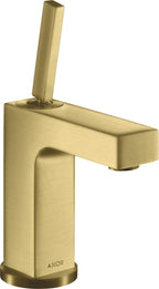 keine Angabe / brushed brass / Pop-up-Ventil mit vertikalem Hebel