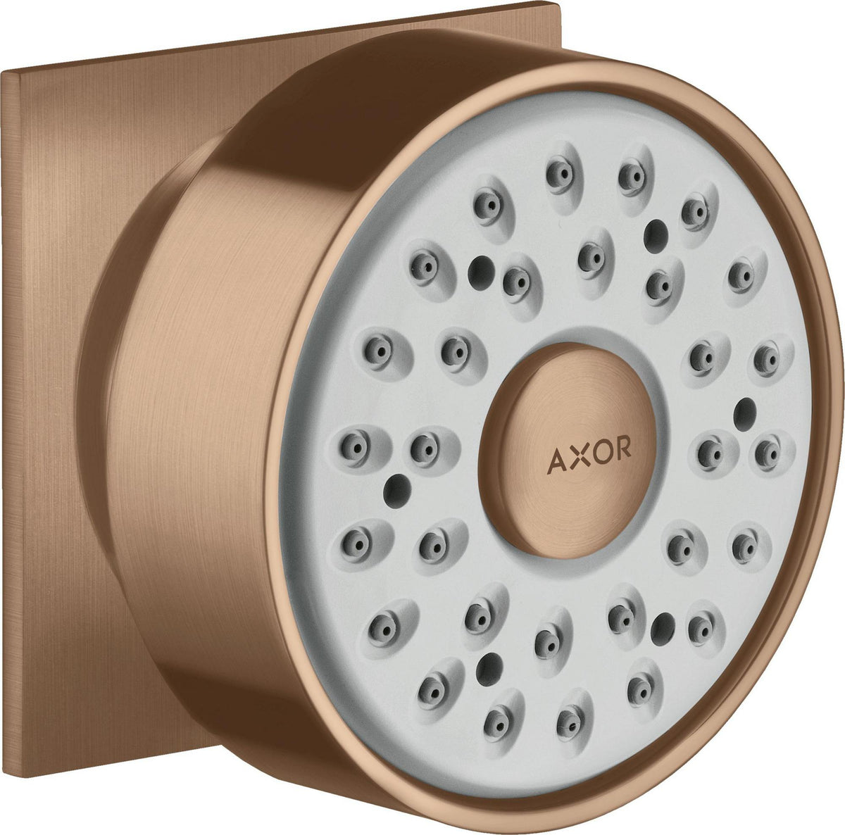 AXOR Seitenbrause DN 15 eckige Rosette Chrom – 1jet Rain Strahl, im Winkel verstellbar