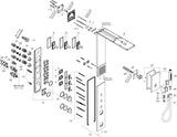 AXOR ShowerComposition Duschpaneel mit Thermostat, Kopf- und Schulterbrause Chrom