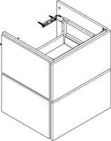 HANSGROHE Xilesa E Waschtischunterschrank 530x470mm mit 2 Schubkästen und SoftClose