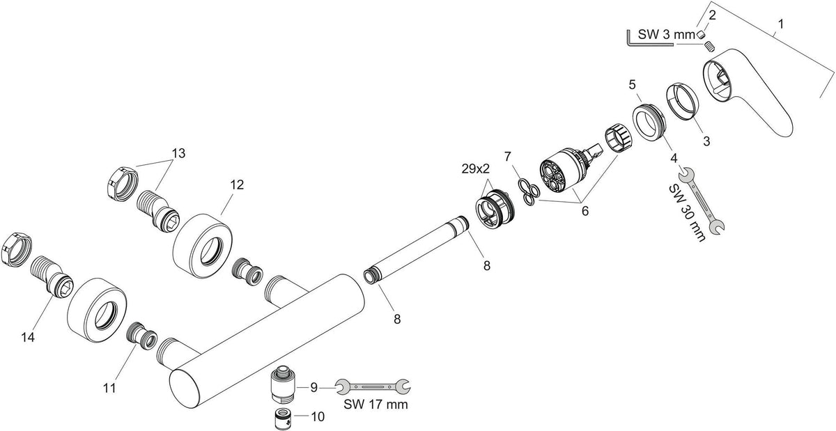 AXOR Citterio M Brausemischer Einhandhebelmischer DN 15 chrom – mit Temperaturbegrenzung