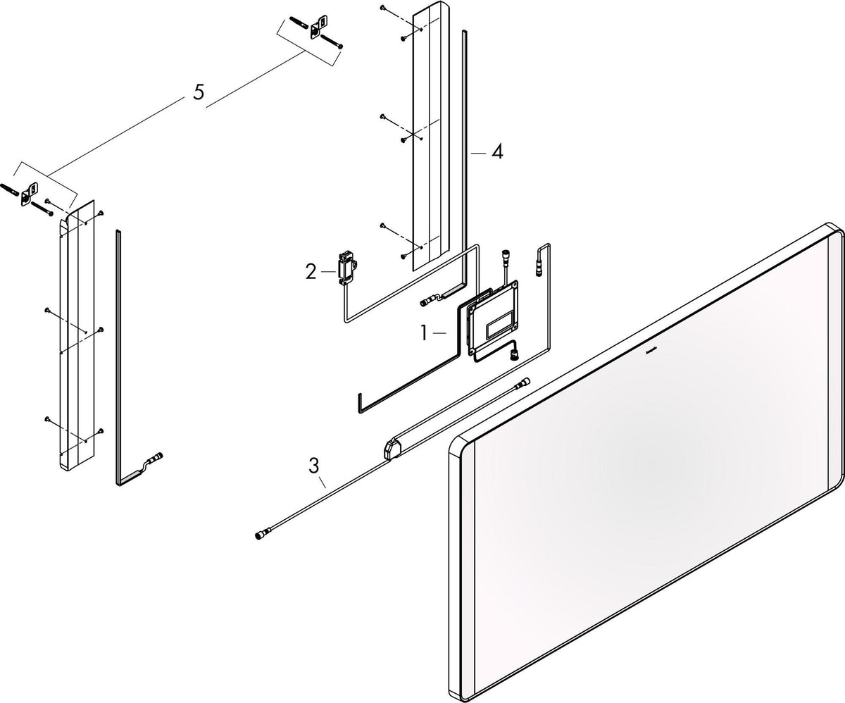 HANSGROHE Spiegel Xarita Lite Q 1000 mm mit seitlicher LED-Beleuchtung und Touchless-Sensor