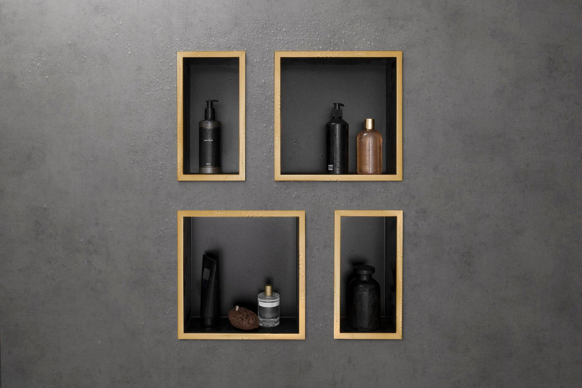 HANSGROHE XtraStoris Individual Wandnische 300x150x100 mm brushed bronze Designrahmen