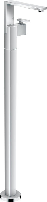 AXOR Edge Waschtischmischer zur Bodenmontage mit Diamantschliff und Push-Open-Ablaufgarnitur
