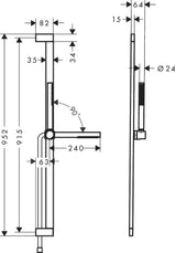 HANSGROHE Pulsify S Brauseset 1 Jet mit 900 mm Brausestange und EcoSmart Chrom