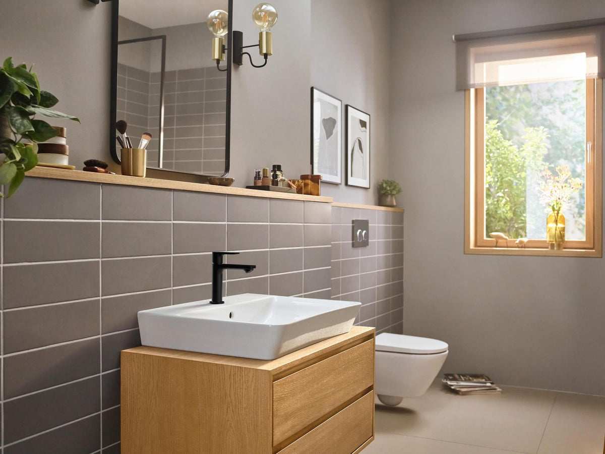 HANSGROHE Rebris E 110 Einhebel-Waschtischmischer mit Zugstangen-Ablaufgarnitur, chrom