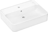 HANSGROHE Xuniva Q Aufsatzwaschtisch 600x450mm weiß mit Hahnloch und Überlauf