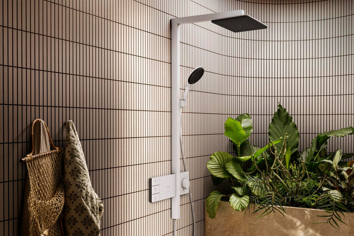 HANSGROHE Duschsystem Raindance Alive Q 2jet EcoSmart mit ShowerSelect Comfort Thermostat