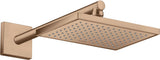 AXOR Kopfbrause 245 x 185 mm 1 Jet EcoSmart Chrom – Rain-Duschkopf für Wand- und Deckenmontage