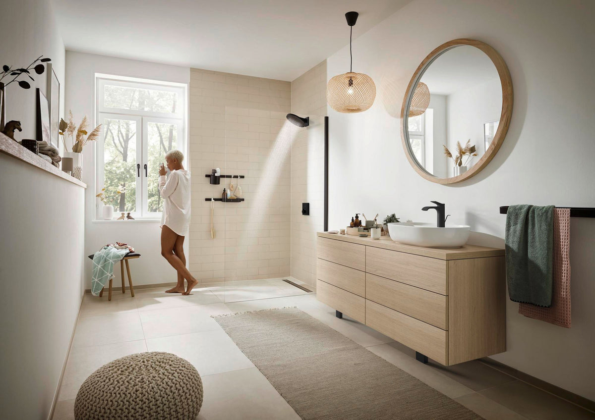 Hansgrohe WallStoris Wandleiste 500 mm mattschwarz – flexibel montierbare Deko- und Befestigungsleiste