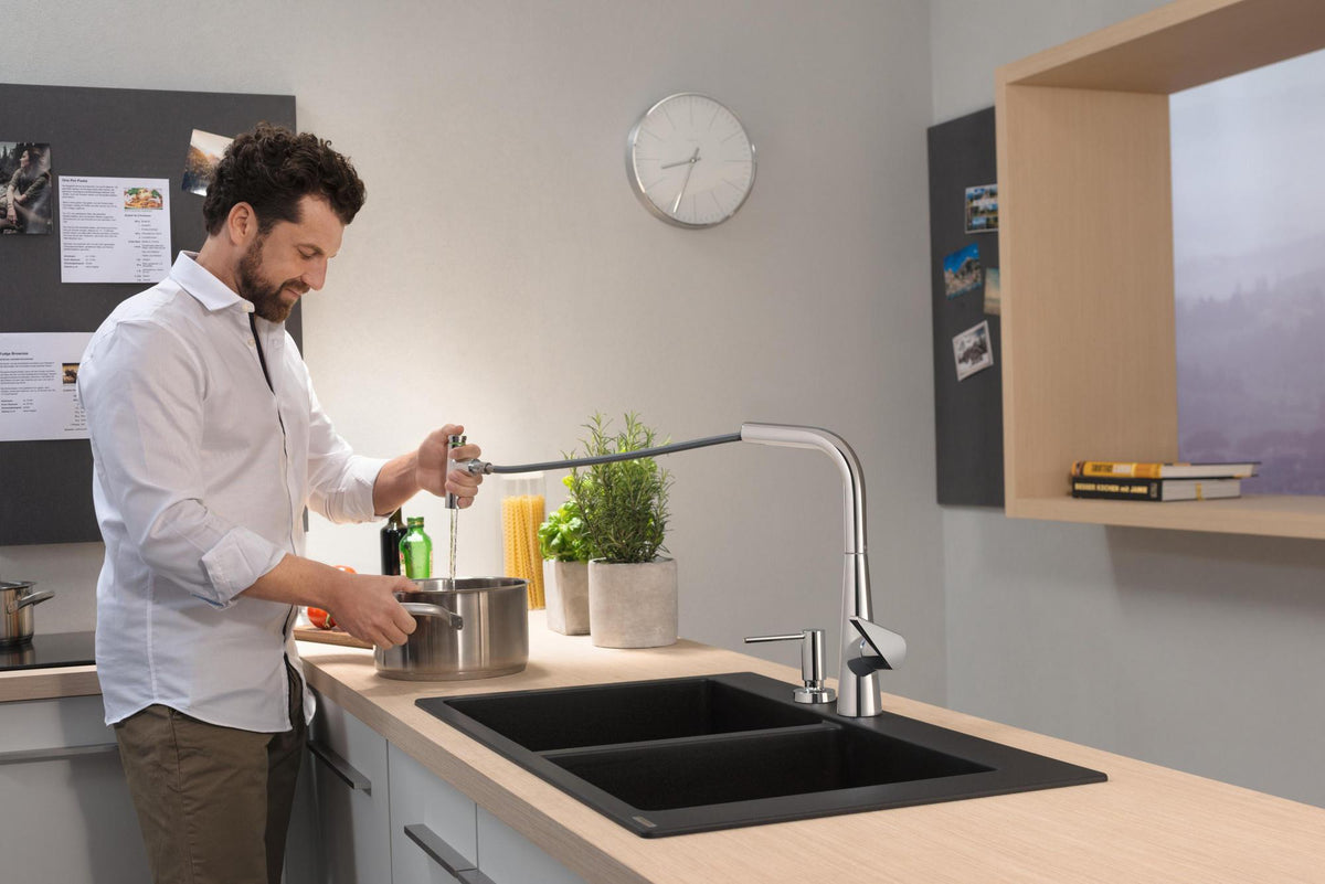 HANSGROHE HG Spültischmischer 300 Select 2jet sBox Ausziehbrause M5117-H300 Chrom