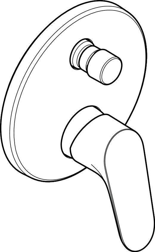 HANSGROHE Focus Einhebel-Wannenmischer Chrom – Wandmontage, 2 Verbraucher, Thermostat
