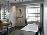 HANSGROHE AddStoris Glashalter Wandmontage Chrom – Mattglas Zahnputzbecher-Halter mit verdeckter Befestigung