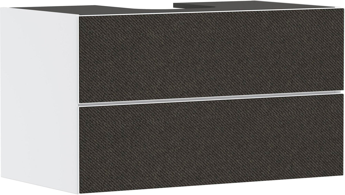 HANSGROHE Xevolos E Waschtischunterschrank 980 mm mattweiß/eiche dunkel grifflos PushOpen