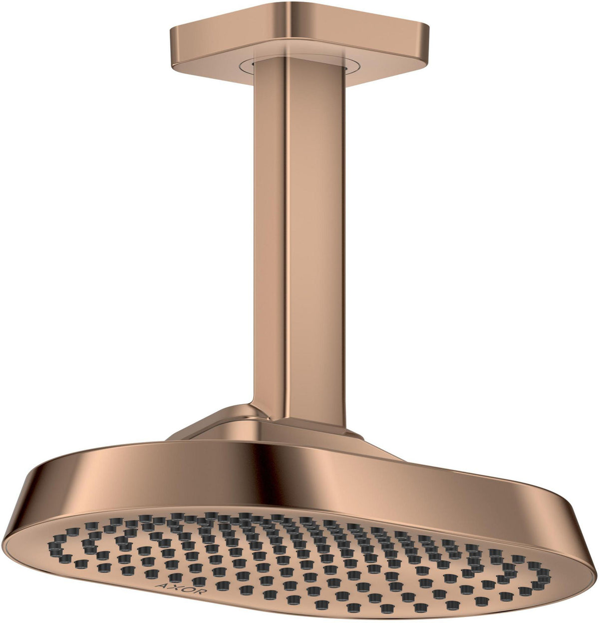 AXOR ShowerSphere 1jet EcoSmart Kopfbrause 250 x 160 mm mit Deckenanschluss – Rain FlexPower & QuickClean+