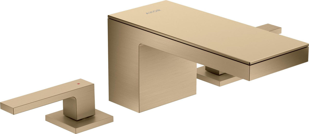 AXOR MYEDITION 3-Loch-Waschtischmischer 70 ohne Platte in polished gold optic – PowderRain