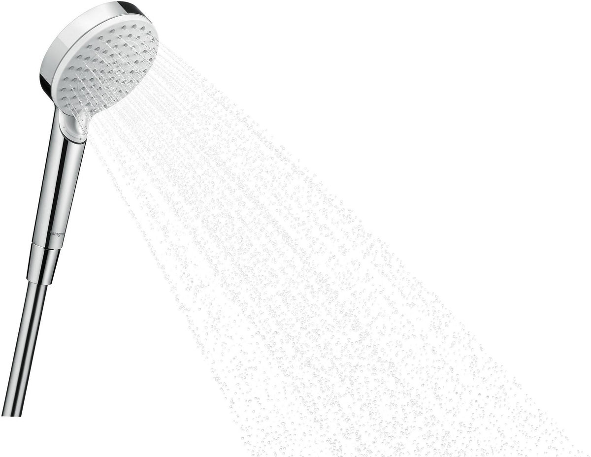 Hansgrohe HG Handbrause Crometta Vario DN 15 weiß/chrom – 2 Strahlarten, 100 mm Duschkopf