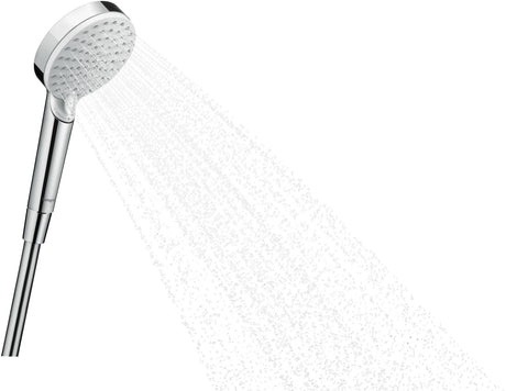 Hansgrohe HG Handbrause Crometta Vario DN 15 weiß/chrom – 2 Strahlarten, 100 mm Duschkopf