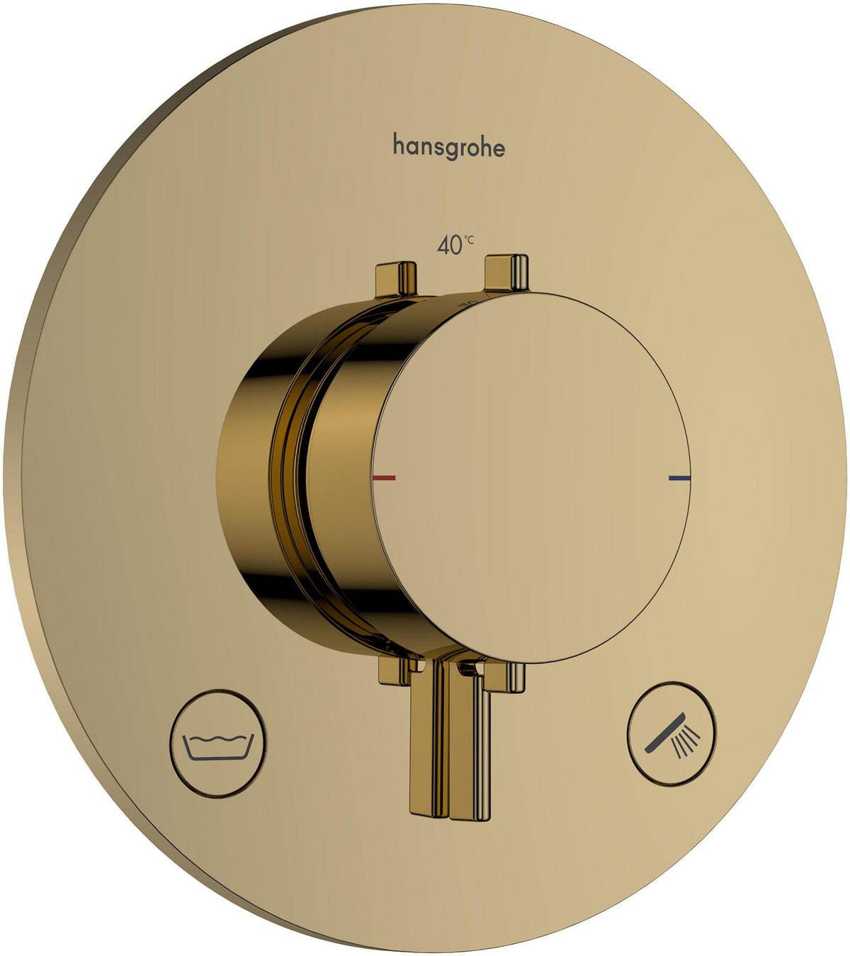 HANSGROHE Ecostat Comfort S Thermostat UP Fertigset für 2 Verbraucher mit Sicherungskombination