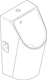 HANSGROHE Urinal EluPura Original S – spülrandlos, SmartClean, Zulauf oben, Ablauf unten