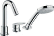 HANSGROHE Logis 3-Loch Einhebel-Wannenrandmischer DN 15 Chrom mit Handbrause
