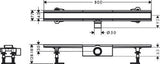 HANSGROHE RainDrain Compact Duschrinne 1200 mm Edelstahl Komplettset