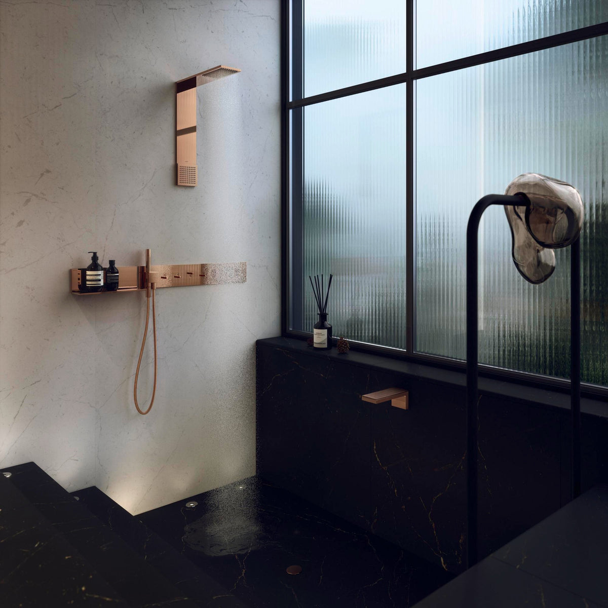 AXOR ShowerComposition Thermostatmodul 610/110 mit 4 Verbrauchern – Chrom