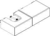 HANSGROHE Xevolos E Waschtischunterschrank 1370 mm sandbeige matt mit 2 Schubkästen und Keramikfront