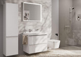 HANSGROHE Xarita E Wandspiegel 800x700 mm mattweiß mit LED-Beleuchtung und IR-Sensor