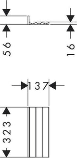 HANSGROHE IntraStoris Schubkasteninneneinteilung Basis Set 100/345 mattschwarz für Xelu & Xevolos