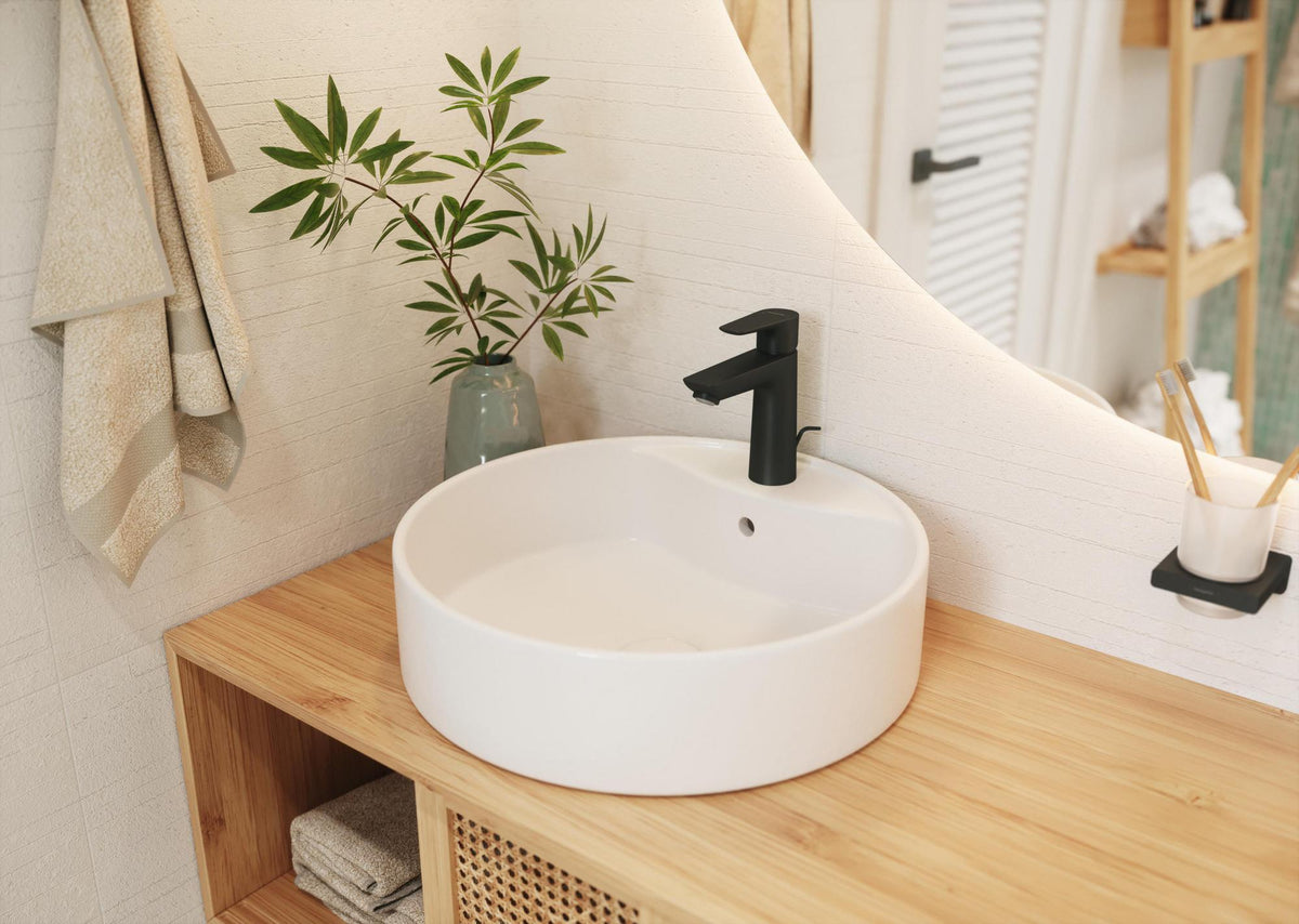 HANSGROHE AddStoris Glashalter Wandmontage Chrom – Mattglas Zahnputzbecher-Halter mit verdeckter Befestigung