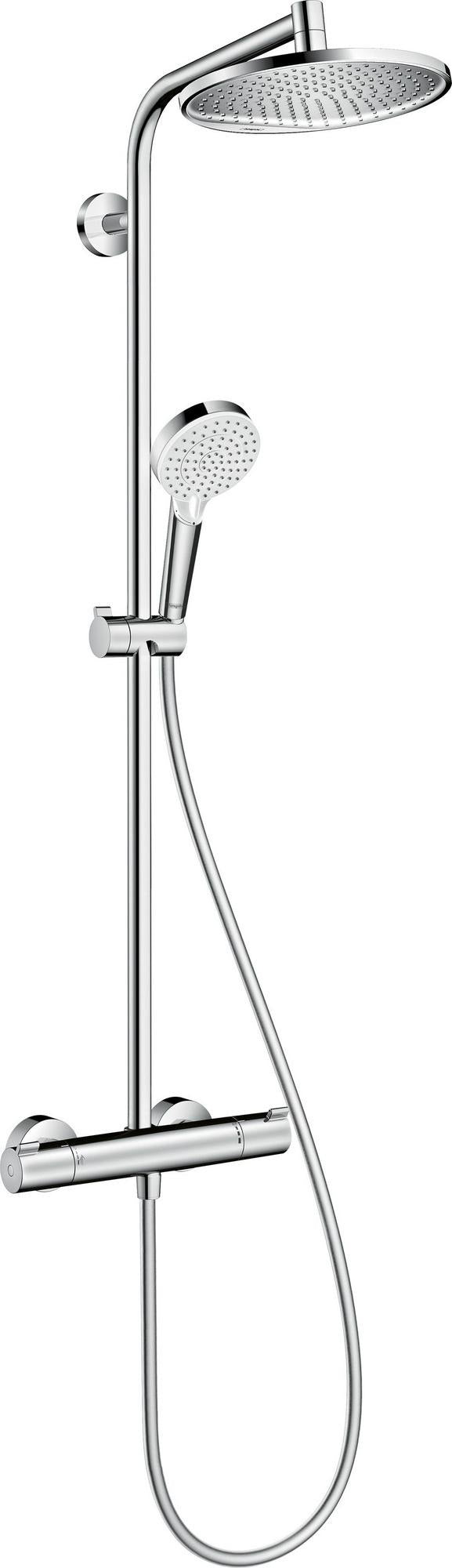 HANSGROHE Showerpipe Crometta S 240 mit Thermostat Ecostat 1001 CL – Chrom