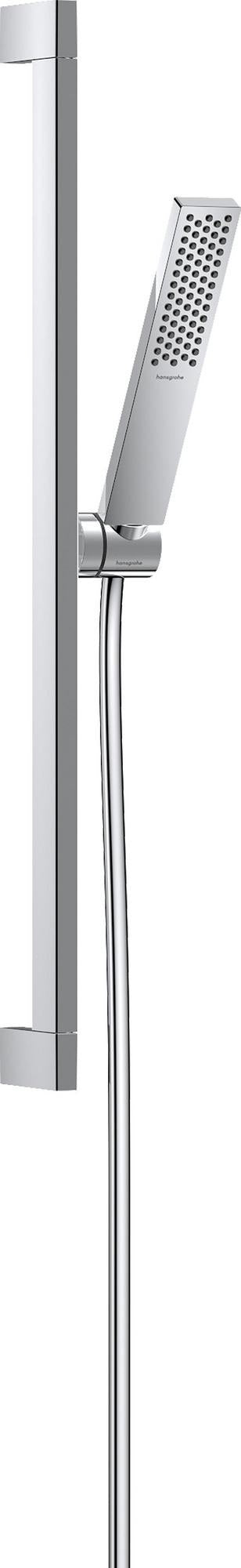 HANSGROHE Pulsify E Brauseset mit Unica Brausestange 650 mm in Chrom – PowderRain-Strahlart